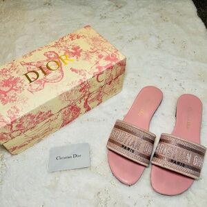 Dior Dway Slide Sandals in Pink